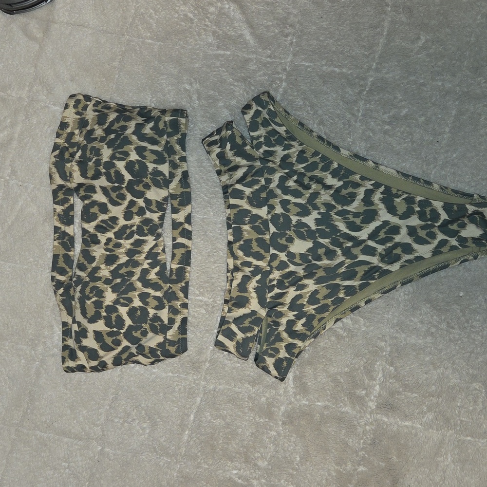 Aerie Leopard Cut Out Bikini